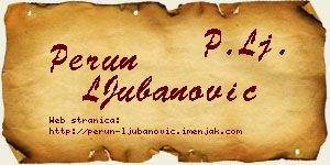 Perun LJubanović vizit kartica